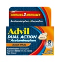 Advil Dual Action Back Pain Caplets Delivers 250mg Ibuprofen and 500mg Acetaminophen Per Dose for 8 Hours of Back Pain Relief - 18 Count