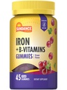 Sundance Iron Gummies | Plus B-Vitamins | 45 Vegan Gummies | Grape Flavor | Vegan, Non-GMO ve Gluten Free Supplement