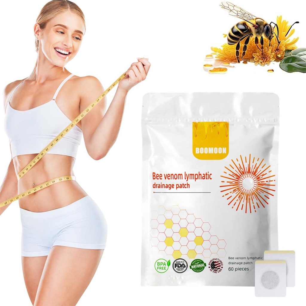 60'ı Arı Venom Navel Patches, Bee Venom Lymphatiage Navel Patches, Bee Venom Navel Patches for Women & Men (60ay/1 Çanta)