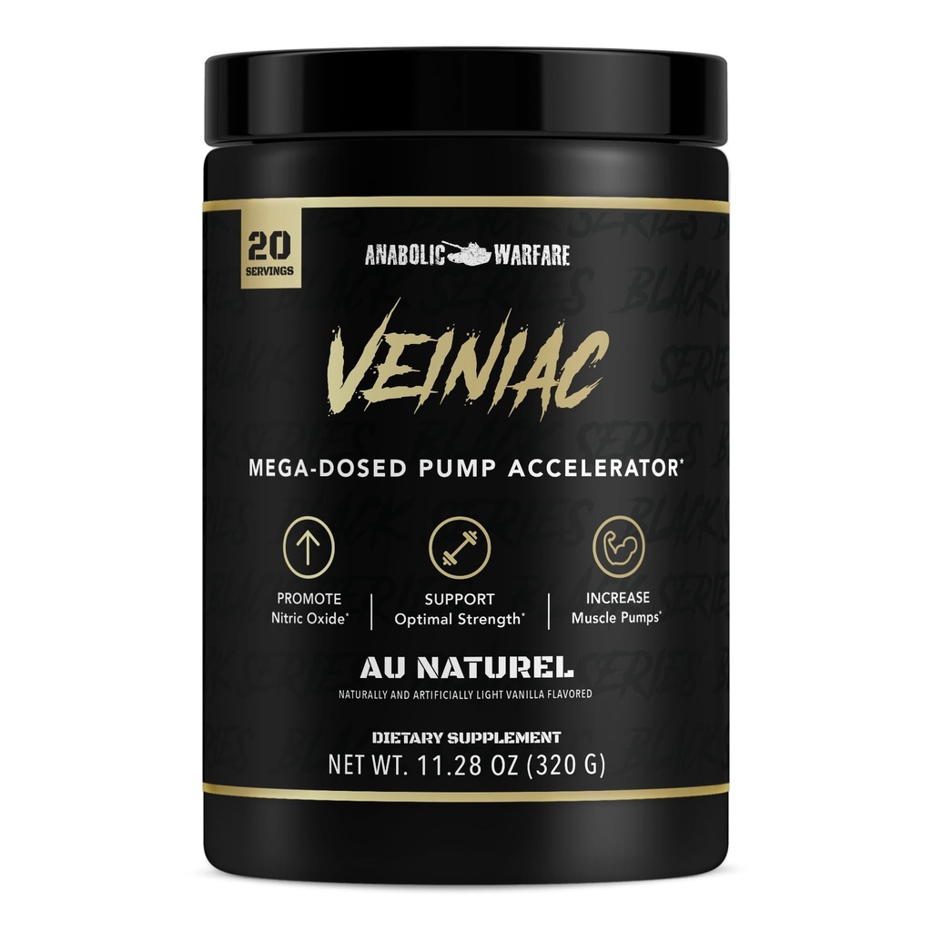 Erkeklik Veiniac Muscle Pump Activator Supplement Stimulant Free Pre-Workout with L-Citrulline, Betaine Anhidrus, & ek AGMasTM, Art 20 Hizmetler Nitrik Çimento*, Doğal 20 Hizmetler