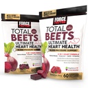 Total Beets Ultimate Heart Health Blood Printing Support Chews with CoQ10, Beet Root Toz, Grape Seed, Blood Pressure Supplement for Circulation & Blood Flow, 120 Soft