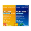 HealthA2Z® Daytime and Nighttime | Cold & Flu Medicine | Güçlü Multi-Symptom Daytime and Nighttime Relief (24 Daytime & 12 Nighttime Softgels) (Daytime & Nighttime Combo (36 Count Pack of 1))