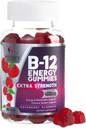 B-12 Vitamin Energy Gummies 4500mcg - Επιπλέον δύναμη B12 Gummy Μασώμενα για την ενέργεια Μεταβολισμός & ανοσοποιητική υποστήριξη - Συμπλήρωμα διατροφής για γυναίκες, άνδρες, & παιδιά - μη-GMO, Vegan, Berry Flavor - 60 Count