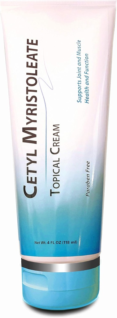 Cetyl Myristoleate Topical Cream Omega 5 Fatty Acid - Ortak ve Kas Discomfort'u azaltmaya yardımcı olur - Arnica, Glucosamine, Aloe,Jojoba, Sunflower & Sesame Tohum Yağı - 4oz.