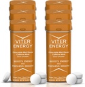 Viter Energy Caffeinated Mints 40 mg Caffeine, B Vitamins, Sugar Free. (Chocolate Mint, 20par, 6 Pack)