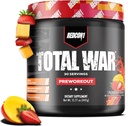 REDCON1 Total War Pre Workout, Strawberry Mango - L Citrulline, Malic Acid, Green Tea Leaf Extract for Pump Boosting Pre Workout for Women & Men - 3.2g Beta Alanine to Reduce E scrapion, 30 Services