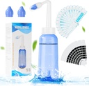 URAQT Neti Pot, Nasal Rinse Kit Nose Temiz, 300 ml Sinus Rinse Şişe 20 Nasal Yıkama Salt Packets ve 10 Termometer Manual, Baskı Rinse Nasal Irrigation for Adult and Kid
