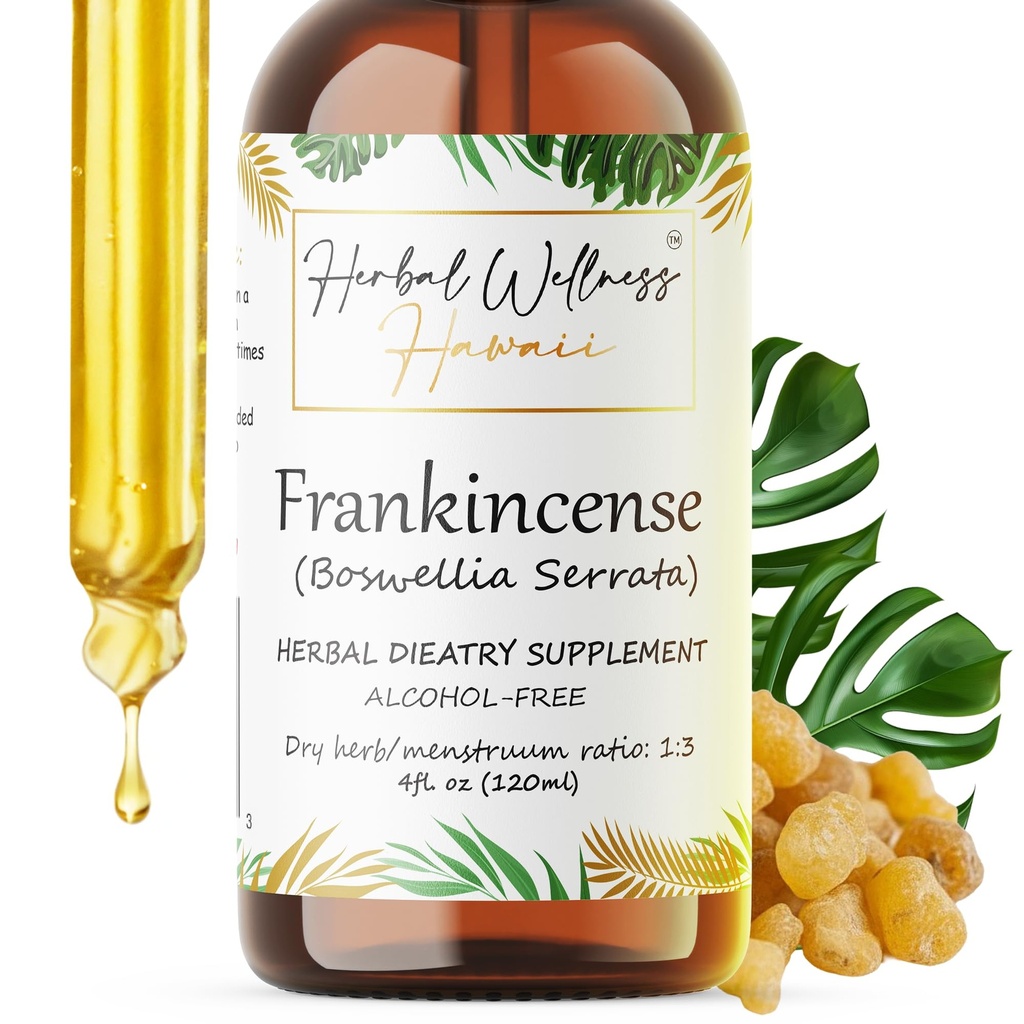 Frankincense Liquid Extract - Herbal Wellness Supplement, Boswellia Serrata petwear Tincture, Alkol-Free 4 Fl.oz