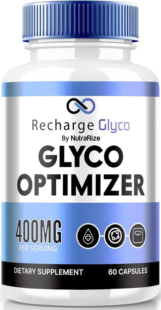 Recharge Glyco Capsules, Recharge Glyco-Optimizer for Health and Wellness, All Natural Glyco Support, Resmi Glyco Optimizer, RechargeGlyco Yorumları (60 Capsules)