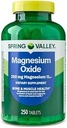 Spring Valley, Magnezyum 250 mg, 250 Kont Tabletler, Bone & Muscle Health, Tablet Magnezyumler, Diyet Tamam +Sticker Dri Store