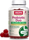 Jarrow Formulas® Probiyotik Duo, Immune Health ve Digestive Support için 3 Milyar Canlı Hücre Tamam, 60 Raspberry Flavor Probiyotik Gummies, 30 Day Supply