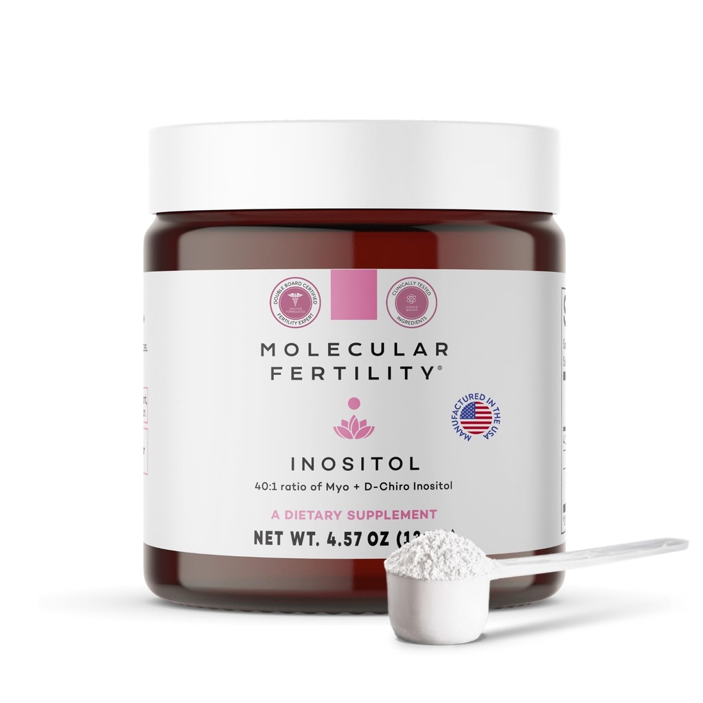 Myo-Inositol & D-Chiro Inositol Toz - Kadınlar ve Erkekler için Engellilik Tamamı - 40:1 - Hormon Dengesi, Reproductive Support, Glucose Metabolism - Unflavored - 30 Gün Supply
