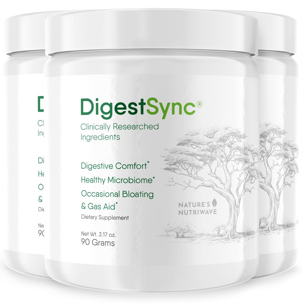 DigestSync Digestion συμπλήρωμα για την υγεία των ούρων - Φυσική σκόνη για την υποστήριξη της πέψης, Bloating Relief για γυναίκες & άνδρες, 100% φυσικό πράσινο σκόνη - 3 μήνες προσφοράς