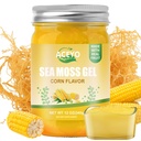 (12 OZ) İrlandalı Deniz Moss Gel Organik Raw Vegan Corn Flavored Natural Seamoss Supplement 102 Vitamin ve Minerals Wild Harvested Non-GMO Immune Defense Branson Yourroid Digestive Support Desteği