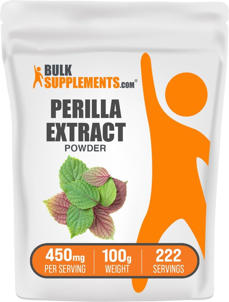 BulkSupplements.com Perilla Extract Powder - Perilla Frutescens Supplement, Herbal Supplement - Vegan & Gluten Free, 450mg ανά Serving, 100g (3.5 oz) (Pack of 1)