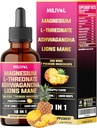 10in1 Magnezyum L-Threonate Liquid Drops with Ashwagadha, Lions Mane & 7 More Herbals - 1 Fl Oz - Pineapple Flavor