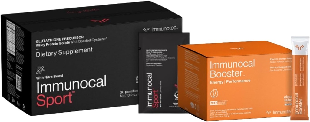 Immunocal Sport Bundle Sport and Booster Energy Performance - Glutathione Precursor with Whey Protein Isolate & Nrf2 Activator