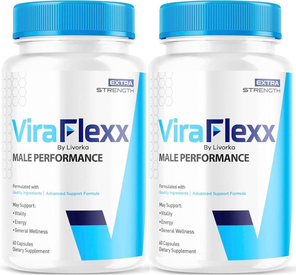 (2 Pack) Erkekler için ViraFlexx Pro Capsules, Original ViraFlexx Pro Erkek Destek Pills All Natural Support General Health, ViraFlex Premium Advanced Formula, Vira Flexx Yorumlar, 120 Capsules for 2 months