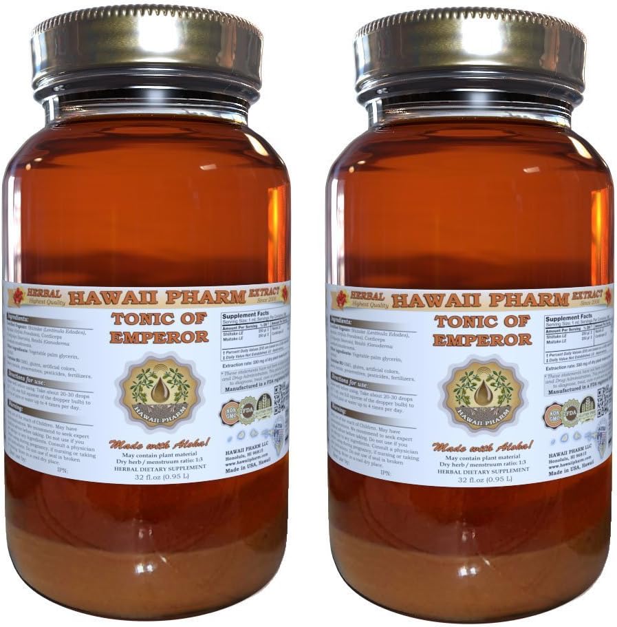 Shiitake, Maitake, Cordiceps, Reishi Liquid Extract, Organik kuru Shiitake, Maitake, Cordiceps, Reishi Tincture, Herbal Supplement, Hawaii Pharm, ABD'de 2x32 fl.oz