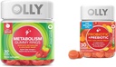 OLLY Metabolism Gummy Ring, Apple Cider Vinegar, B12, Kromium & Probiyotik + Prebiyotik Gummy, Digestive Support and Gut Health, 500 Milyon C