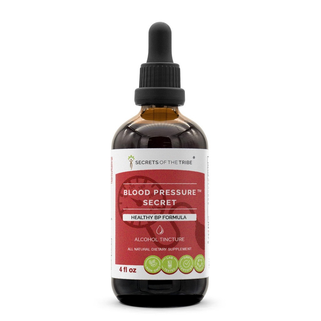 Kabilenin Sırları - Kan basıncı Gizli, Sağlıklı Circulation Formula, Herbal Supplement Mix Drops Alkol Sıvısı (4 f oz)