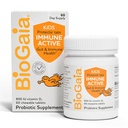 BioGaia Immune Active Kids | Probiyotik + Vitamin D | Digestive & Immune Health | Ages 3+ | Allergen, Süt, Soy & Gluten Ücretsiz | Pediatriks tarafından Güvenilir | 60 Gün Supply | Orange Flavored Chewable