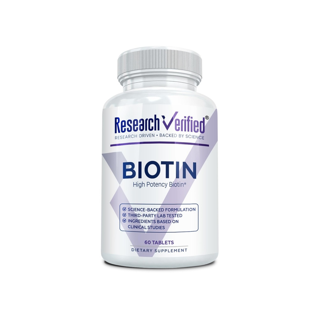 Araştırma Gerçekleştirilmiş Biotin - Tamamlanmış Saç, Cilt ve Nail Sağlığı için Pure Biotin Ekstra Kuvvet 10.000 660 - ABD'de Yapılan 60 Vegan Tablet