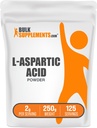 BulkSupplements.com L-Aspartic Acid Toz - Aspartic Acid Supplement, Amino Asits Supplement - Gluten Free, 2g per Service, 250g (8.8 oz) (Pazar 1)
