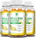 ( Pack) 9, Lung Cleanse & Detox için 1 Mullein Gummies, Ekstra Kuvvetli Mullein Leaf Extract w/Quercetin, Bromelain, Elder & Marshmallow for Respiratory, Immune & Digestive, Vegan,180