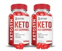 Justified Laboratories (2 Pack Ketosyn Keto ACV Gummies Advanced Formula 1000MG Ketosyn Keto Gummies Apple Cider Vinegar Formulated with Pomegranate Beet Buice Powder B12 Vegan Non GMO 120 Gummys