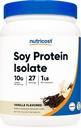 Nutricost Soy proteini Isolate Toz, 1 LB Vanilla - 10 Protein Için 10 Grams of Protein, Vegan, GMO-Free & Gluten Free