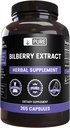 Αμιγώς πρωτότυπα συστατικά εκχύλισμα Bilberry (365 κάψουλες) Όχι Μαγνήσιο ή πληρωτικά ρυζιού, πάντα καθαρό, εργαστήριο Επαληθευμένο