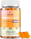 Ωμέγα 3 6 7 9 Gummies για γυναίκες - Ωμέγα 3 συμπλήρωμα με θαλασσινό έλαιο Buckthorn, έλαιο λιναρόσπορου, βιταμίνες Ε, Α & προβιοτικά - Δέρμα, μάτι & ξηρότητα, γεύση χαμομήλι - 60 Gummies