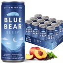 Blue Bear Melatonin Sleep Drink, Sleep Tea for Bedtime Support, White Peach Tea with Melatonin (5 mg), Lavender, Ashwagandha, Chamomile, GABA, L-Theanine, Caffeine-Free, Zero Sugar, 8.4 Fl Oz 12