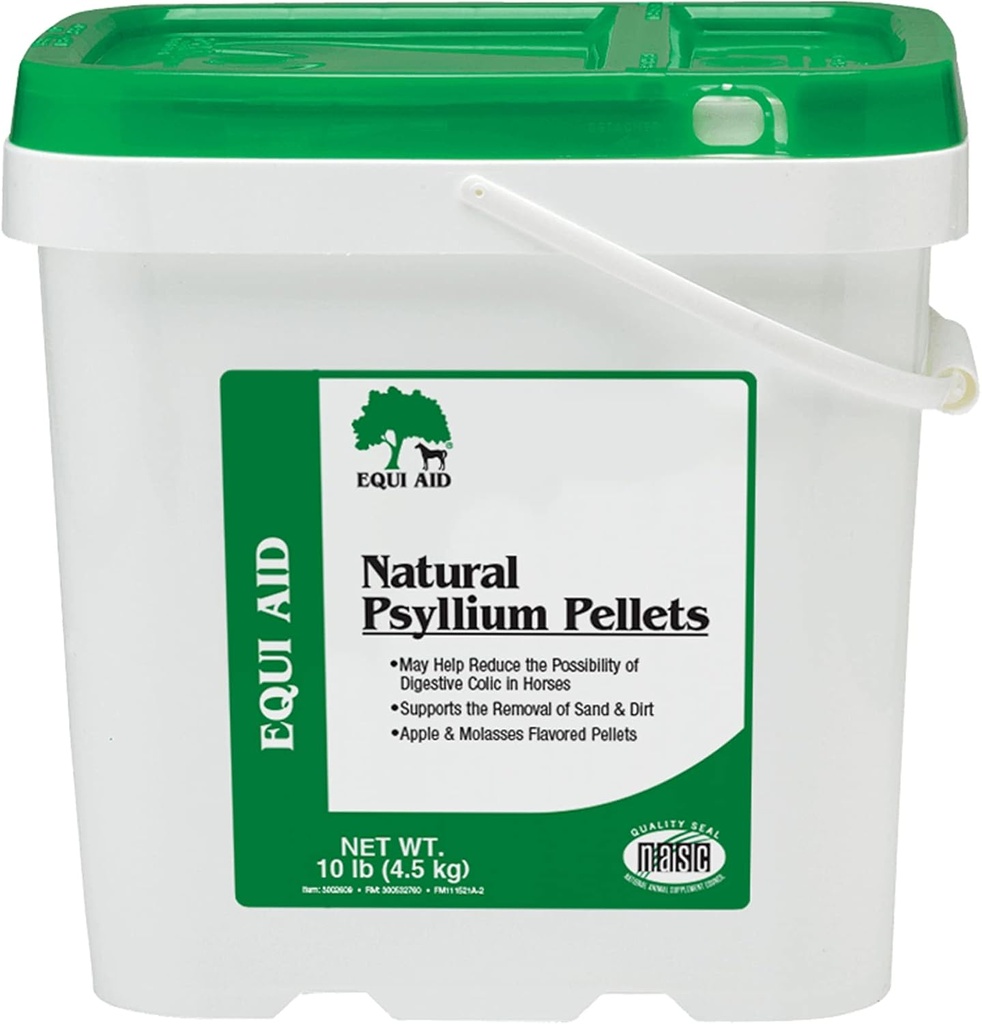 Farnam Equi Aid Natural Horse Psyllium Pellets Supplement, The Ventral Colon, 10 Pounds, 32 Scoops
