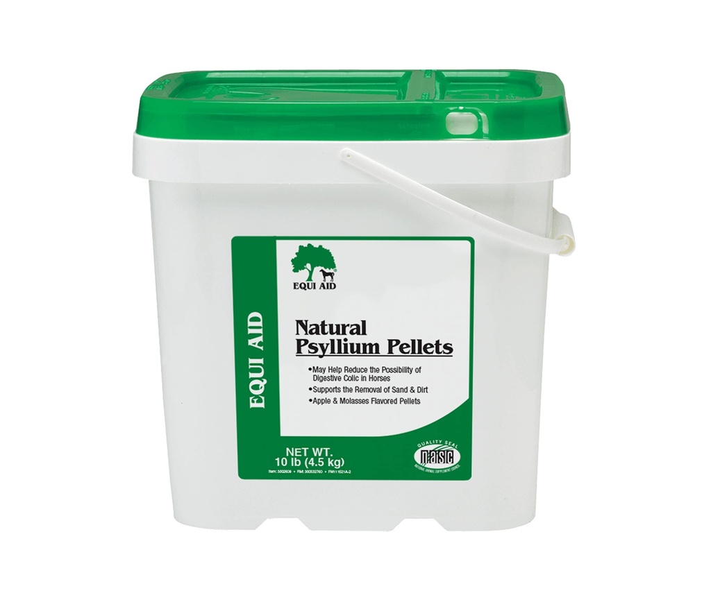 Farnam Equi Aid Natural Horse Psyllium Pellets, Supports Removal of Sand & Dirt From Ventral Colon, Horse Digestion Support, Fiber Supplement, Apple/Molasses, 20 lb