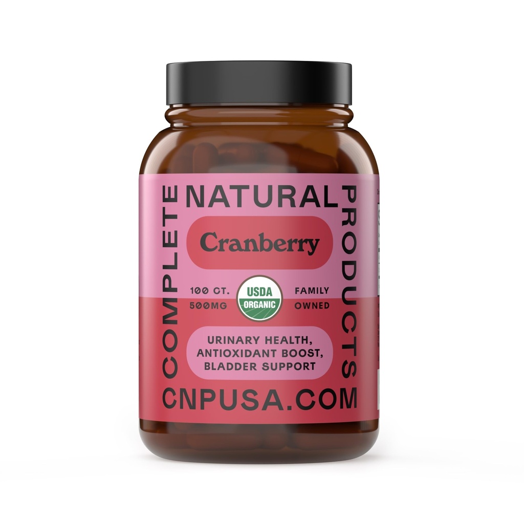 Organik Cranberry Capsules 500 mg | Plant-Based, Vegan, Non-GMO, No Fillers | Destekler Urinary Tract & Bladder Health | Organik Cranberry Toz Tamamlayıcı