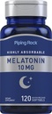 Piping Rock Melatonin 10 mg | 120 Softgel Capsules | Hızlı Yayın Tamam | Yüksek derecede Absorbable | Non-GMO, Gluten Free