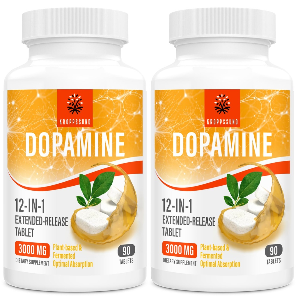 Kroppssund Natural Dopamine Supplement - 90 Tablet (2 Şişe)
