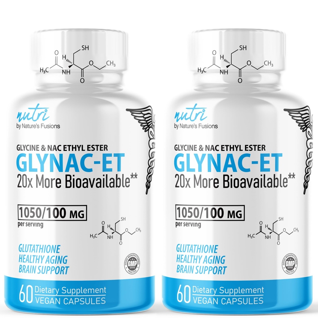 Nature's Fusions GlyNAC-ET NAC Supplement N-Acetyl Cysteine Ethyl Ester - 20x More Bio available - Glycine & N-acetylcysteine Ethyl Ester Anti Aging Supplement, 2120