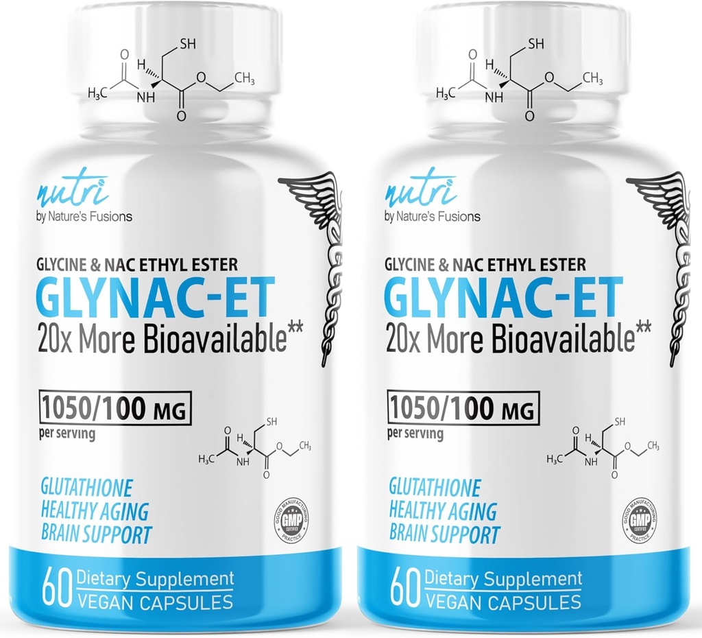 Nature's Fusions GlyNAC-ET NAC Supplement N-Acetyl Cysteine Ethyl Ester - 20x More Bio available - Glycine & N-acetylcysteine Ethyl Ester Anti Aging Supplement, 2120