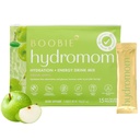 Boobie Hydromom Superfood Electrolyte Drink Mix, Green Apple | Enerji ve Hydration Boost for Mamas | On-Go & Travel Essentials for Gebelik, Lactation, & Beyond, 15 Packets
