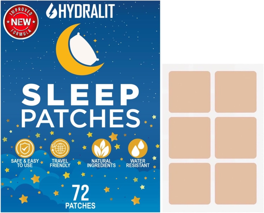 Sleep Patches for Adults Extra Strength Sleeping Aid Patch Μελατονίνη Ξεκούραστες νύχτες Time-Leased Formula Skin Jet Lag Travel Friendly Τελευταία Όλο το βράδυ άνδρες και γυναίκες καλύτερο πρωινό 72 Pack