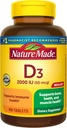 Nature Made Vitamin D3 2000 IU (50 mcg), Vitamin D συμπλήρωμα για οστά, δόντια, μύες και ανοσοποιητική υποστήριξη υγείας, 400 δισκία, 400 Ημέρα προσφοράς