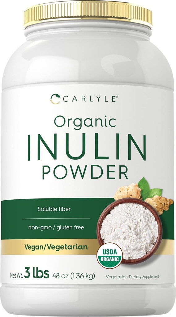 Carlyle Organic Inulin Toz 48oz | Prebiyotik Fiber Kudüs Artichoke | Vegan, Vegetarian, Non-GMO & Gluten Free Supplement Supplement Supplement