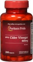 Puritan's Pride Apple Cider Vinegar 600 mg, Vejetary Dietary Supplement, 6 Ay Supply, 200 Tablet (Pazar Mayıs Vary)