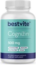 BESTVITE Cognizin Citicoline 500mg (60 κάψουλες χορτοφάγων) - Κλινικά Σπουδές Premium Choline Nootropic - Όχι Stearates - Vegan - Μη ΓΤΟ - Χωρίς γλουτένη - Συμπληρώματα εγκεφάλου για τη μνήμη και την εστίαση
