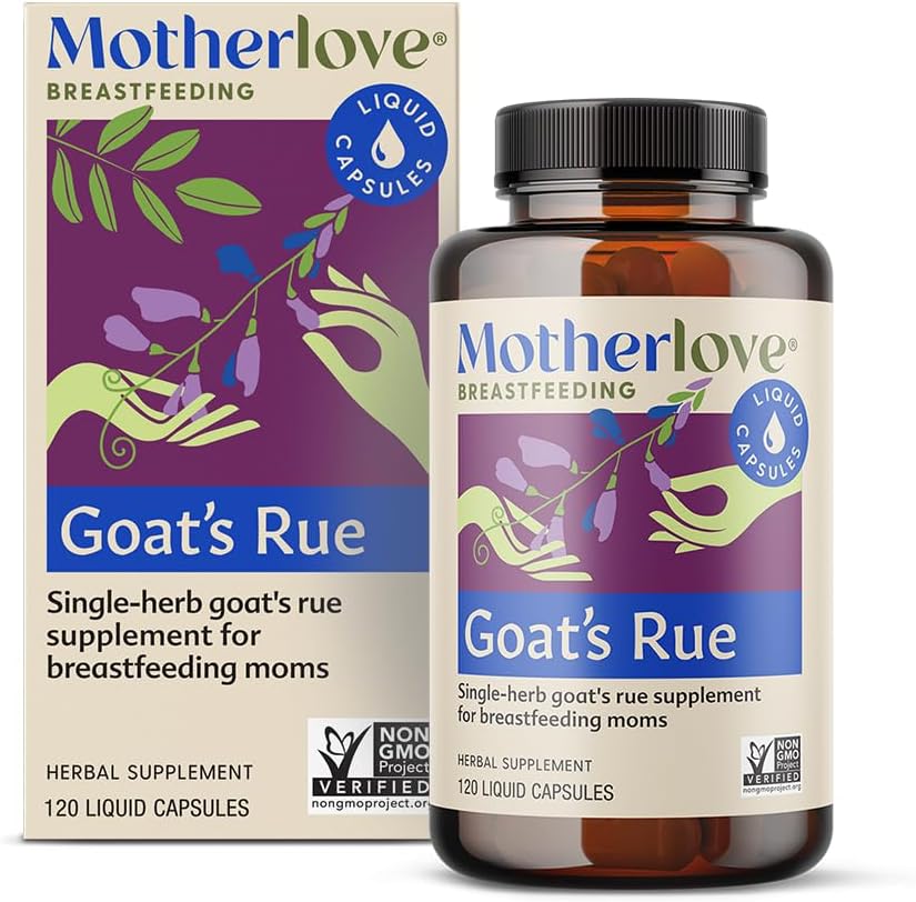 Motherlove Goat'ın Rue (120 Liquid caps) Meme Doku Geliştirme ve Meme Sütünü Destekleme Tamamı - Non-GMO, Organik Herbs, Vegan, Kosher, Soy-Free