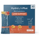 Hydralyte Liver Support + Electrolyte Mix with Milk Thistle, Turmeric, Ginger, Prickly Pear, Πράσινο εκχύλισμα τσαγιού Formated for Rapid Rehydration (Variet Flavor, 30 πακέτα)