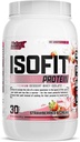 Nutrex Research IsoFit Whey Protein Powder Στιγμιαίος 100% Whey Protein Isolate (30 Servings (Pack of 1), Φράουλες & Κρέμα)
